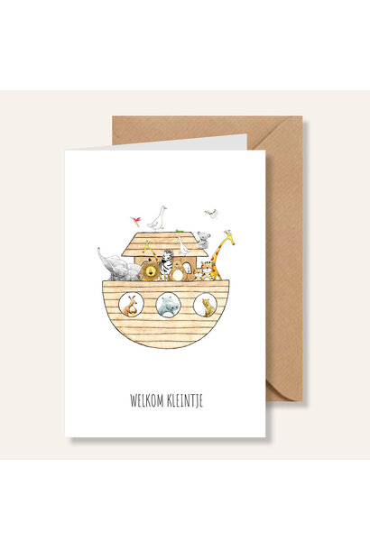 Juulz wenskaart | ark welkom kleintje