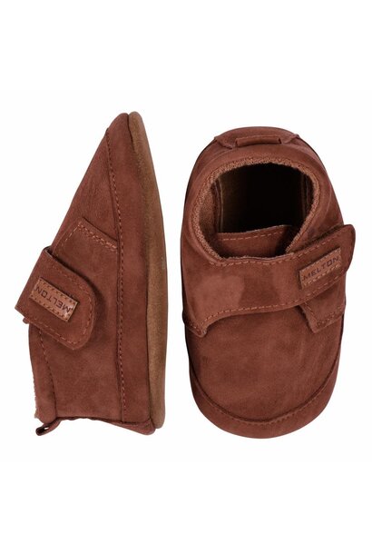Melton suede baby schoenen - 481 chestnut