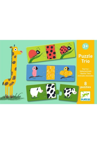 Djeco trio puzzel - dieren vachten 8x3stuks DJ08186
