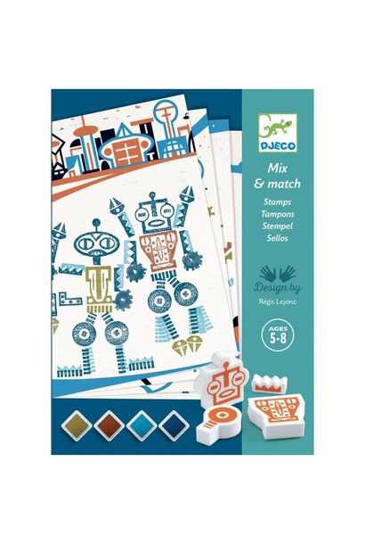 Djeco knutselset alien robots stempelen DJ08740