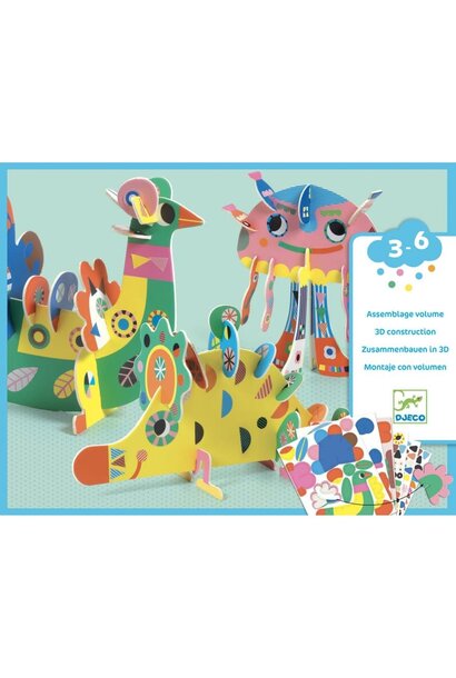 Djeco knutselset 3d dieren DJ08983