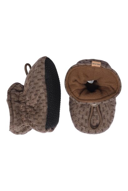 Melton slofjes met anti slip Denver