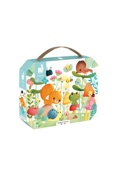 puzzel met 20 stukjes - de tuinvrienden