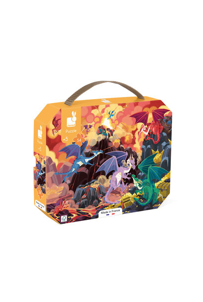 puzzel met 54 stukjes - vurige draken