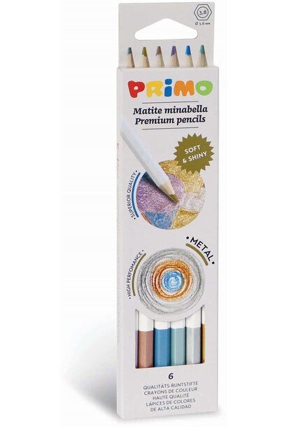 metallic kleurpotloden 6 stuks