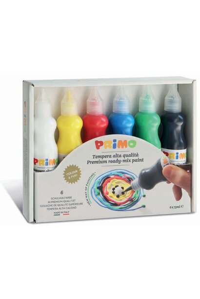 Primo plakkaatverf in spuitflesjes 6x75ML