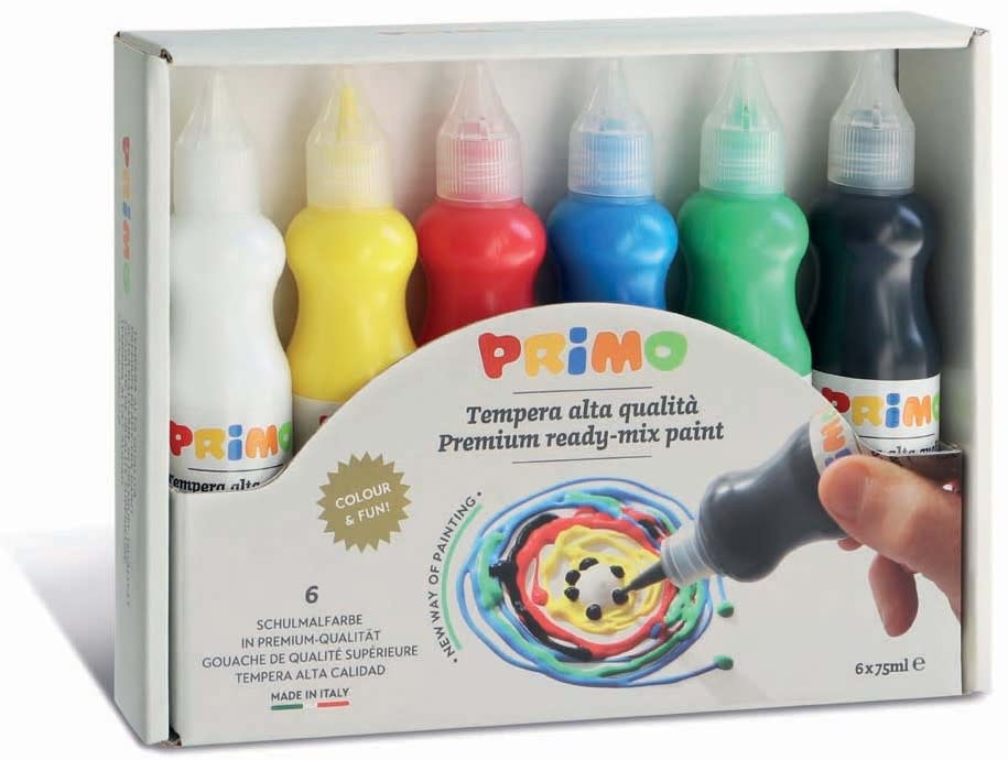 Primo plakkaatverf in spuitflesjes 6x75ML-1