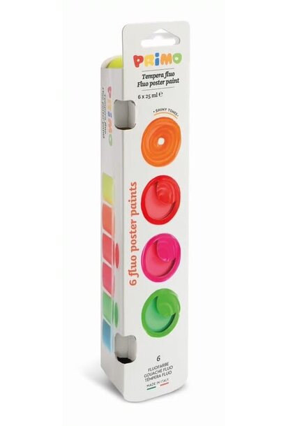 Primo plakkaatverf in potje neon (6x25ml)
