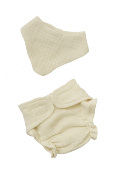 poppenkleding luier en slabber