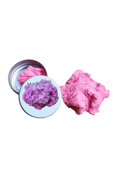 Sensoryfun magic sand blikje 200gr - roze