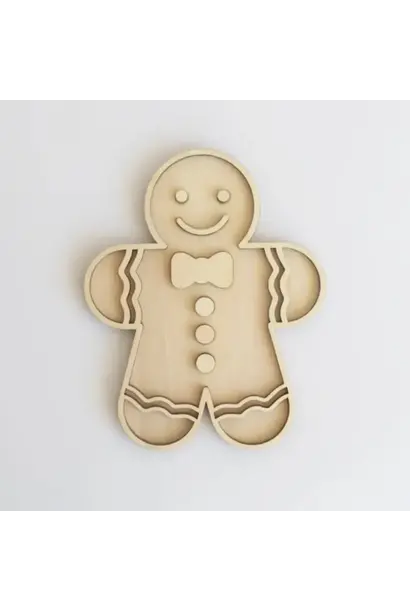 Houten speeltray gingerbread man