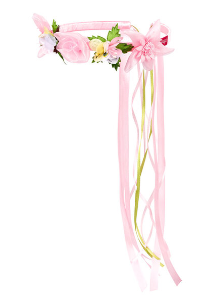 diadeem met lint maud roze