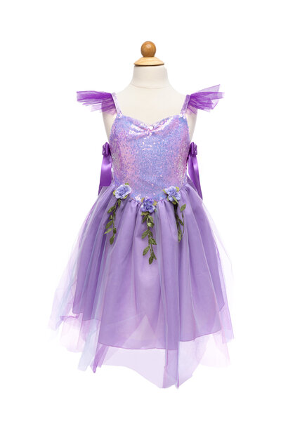 pailletten elfen jurk lila