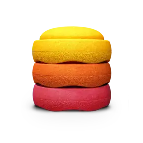 original 3 delig WARM ( geel-oranje-rood )