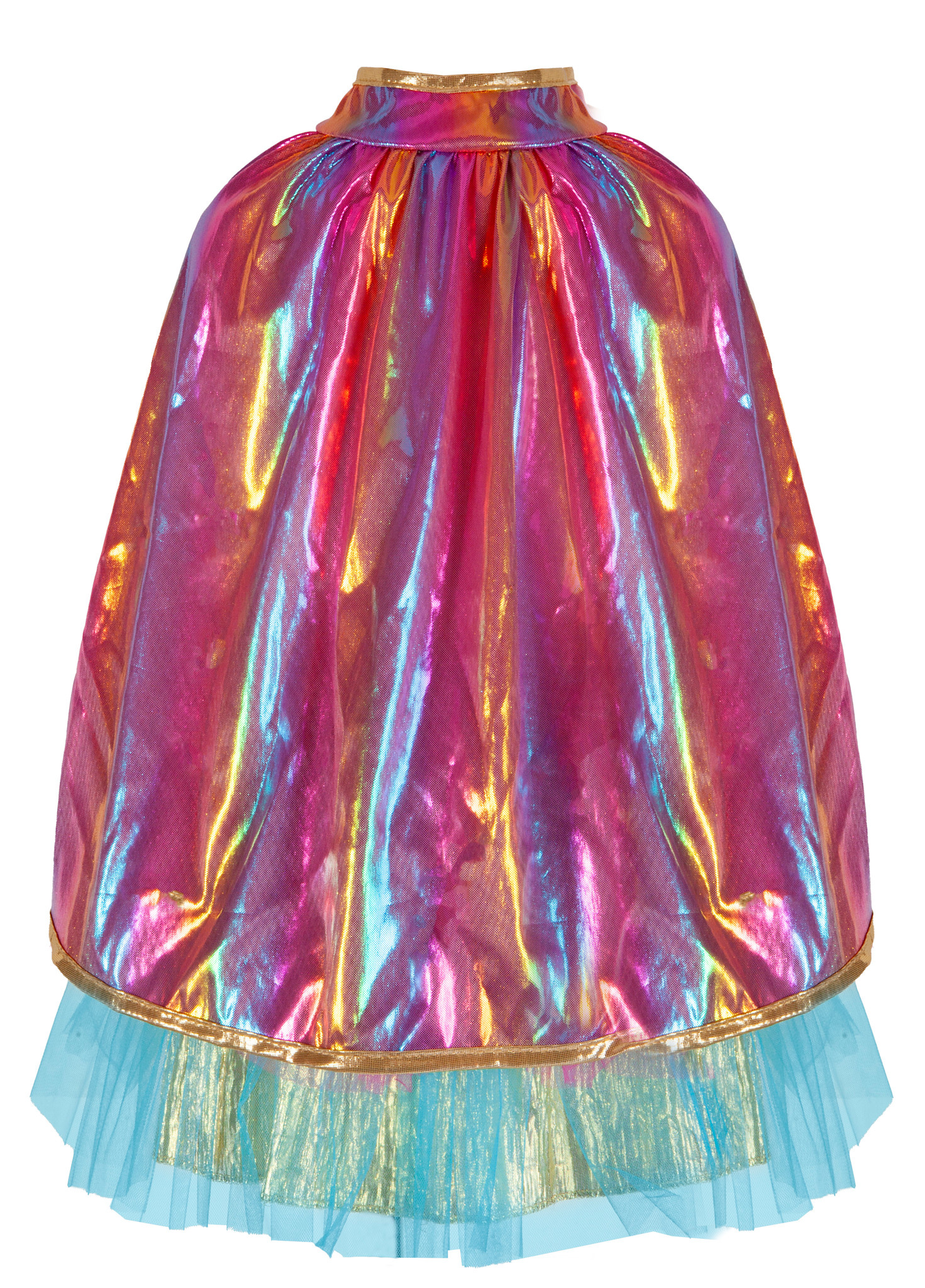super-duper heldin tutu rok + cape + masker roze/goud-3