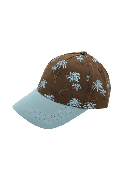 Maximo pet blauw/bruin palmbomen