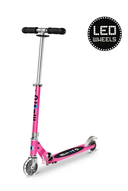 sprite tweewiel step LED roze 5+