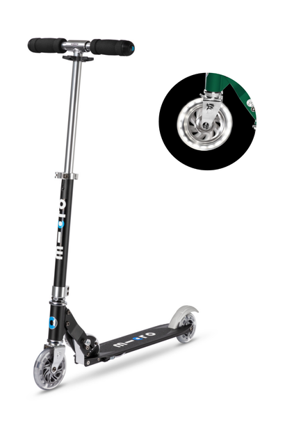 sprite tweewiel step LED zwart  5+