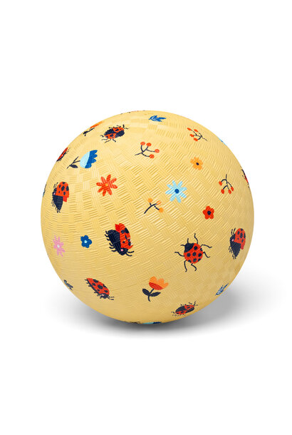 Little L rubberen bal 18cm - lieveheersbeestje