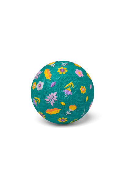 Little L rubberen bal 13cm - bloemen