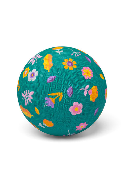 Little L rubberen bal 18cm - bloemen