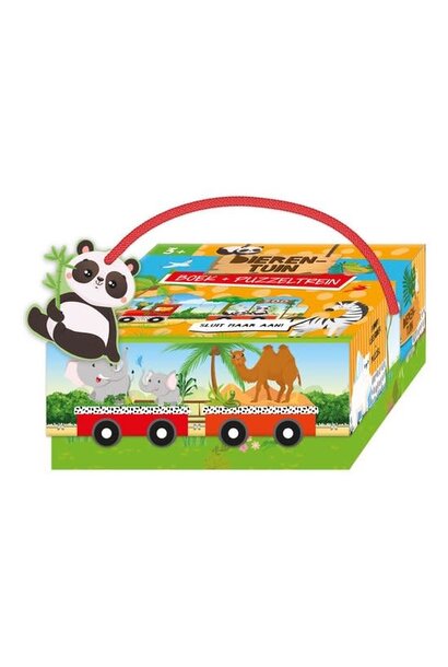 Boek + puzzeltrein | dierentuin