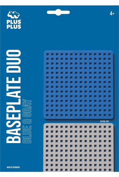 Plus Plus basis bouwplaten blauw/grijs