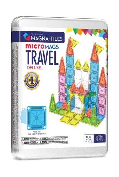 Magnatiles mini micro mags travel set deluxe 55 delig