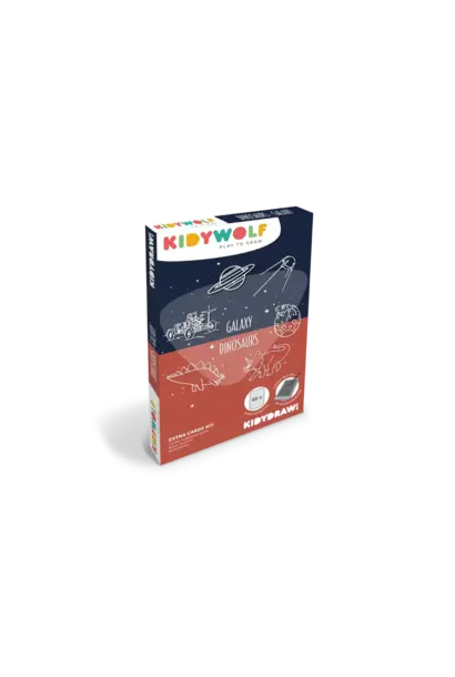 navulling voor kidydraw mini tekenbord - galaxy + dinosaurussen