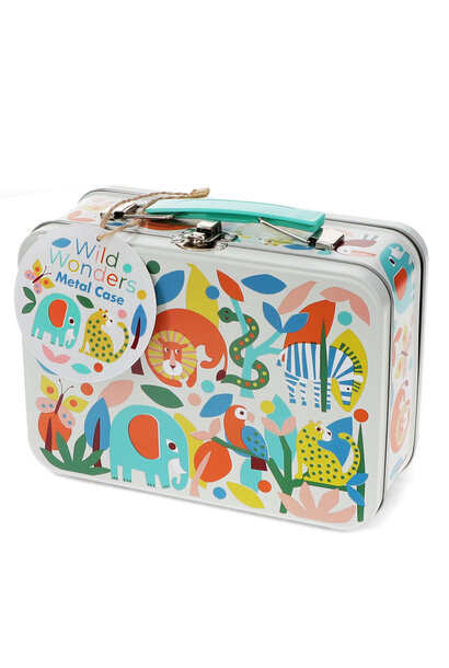 metalen koffertje wilde dieren