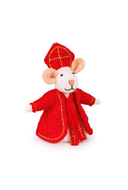 decoratie sinterklaas muis 18cm