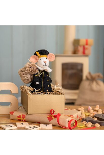 decoratie piet muis 18cm - hoofdpiet