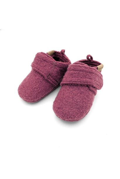 Maximo wollen baby sloffen - roze