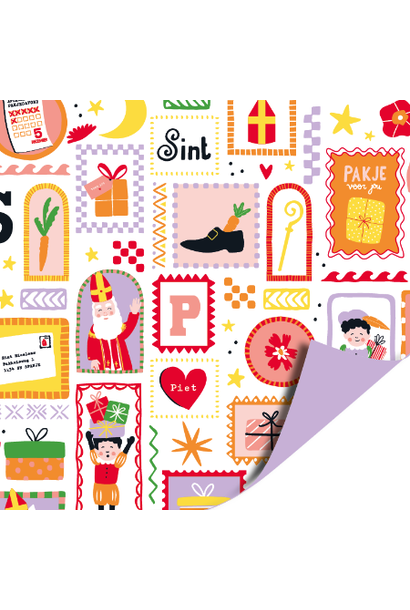 Cadeaupapier sinterklaas feest 200x70cm