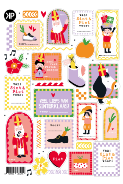 stickervel met goudfolie Sinterklaas feest
