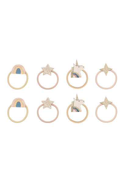 Mimi & Lula celeste unicorn mini haarelastiekjes