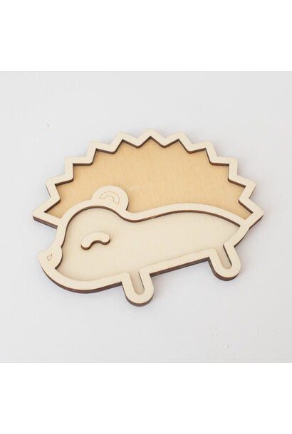 Houten speeltray egel