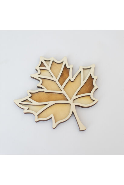 Houten speeltray herfstblad