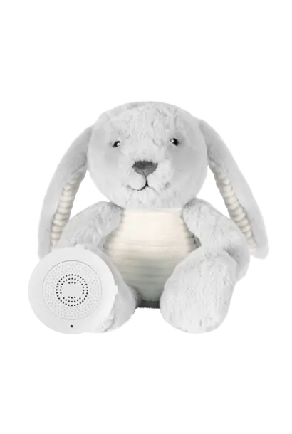oplaadbare hartslagknuffel milo konijn grijs