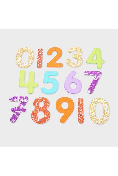 regenboog glitter nummers 0-9
