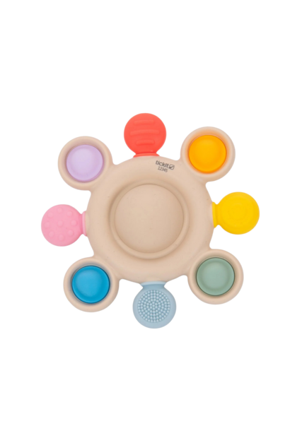 Tickit silisoft bijtring met rammelaar regenboog