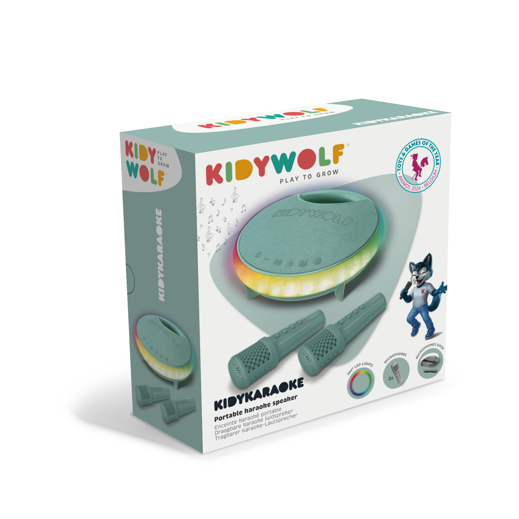 Kidywolf kidykaraoke luidspreker met 2 microfoons-3