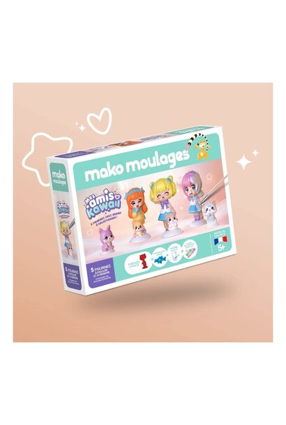 knutselpakket gips - kawaii ( 5 mallen )