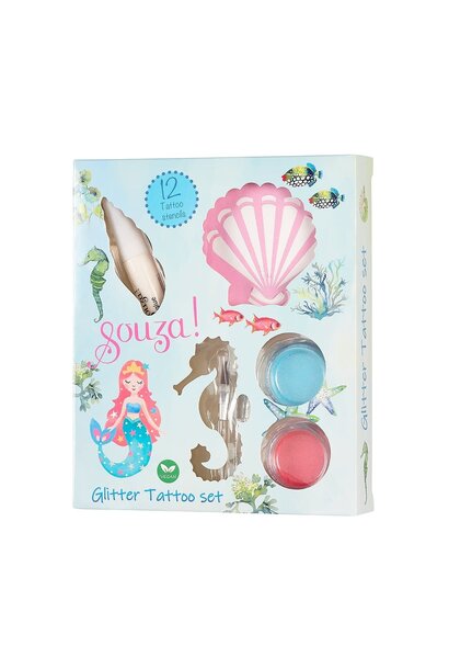 glitter tattoo set - zeemeermin