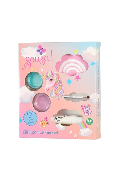 glitter tattoo set - eenhoorn