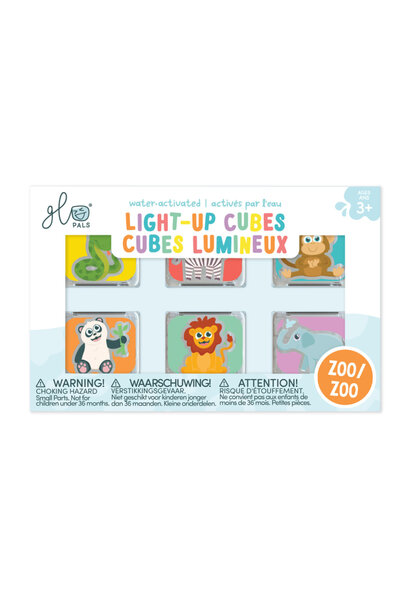 lichtgevende blokjes 6st. -  safari