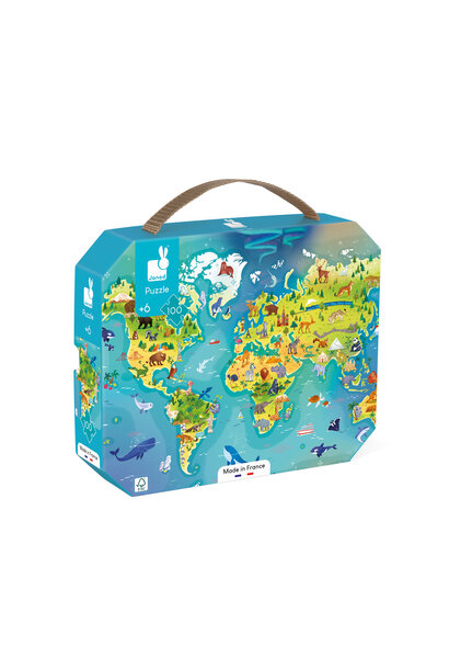 puzzel met 100 stukjes - de wereld