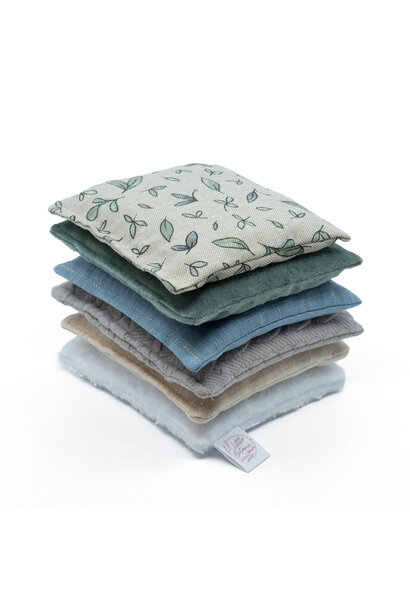 Little botanic label sensorische pittenzakjes 6 delige set - green jeans
