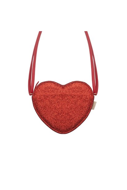 rode glitter hartjes tas