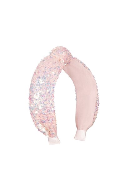 haarband  roze pailletten